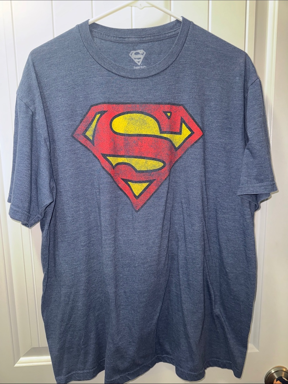 DC Comics Men's Navy Blue Superman Shield Graphic Tee